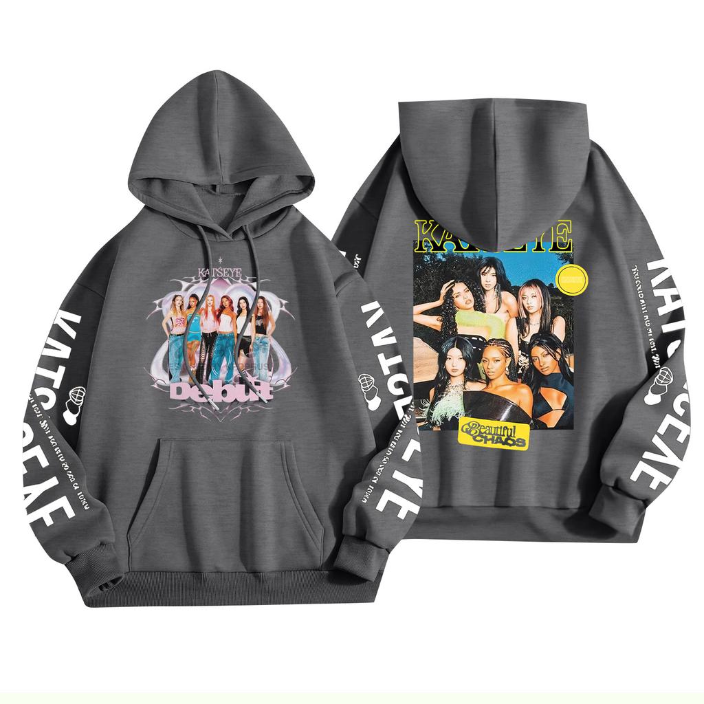 Unisex Fashion Lightweight Long Sleeve Pullover With Pockets Printed Hoodie