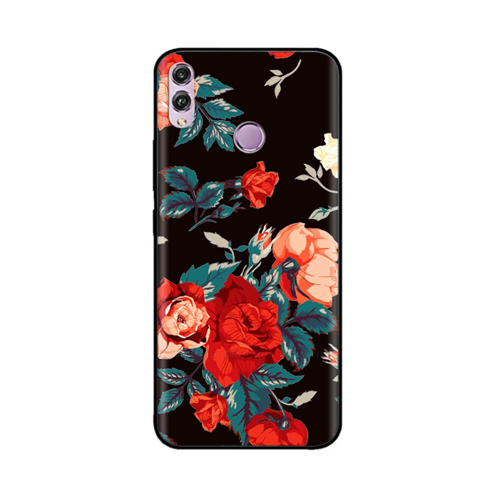 For Huawei Honor 8X Case Silicon Soft TPU Cartoon Painted Back Cover Phone Case for Huawei Honor 8X 8 X Honor8x Cases Bumper