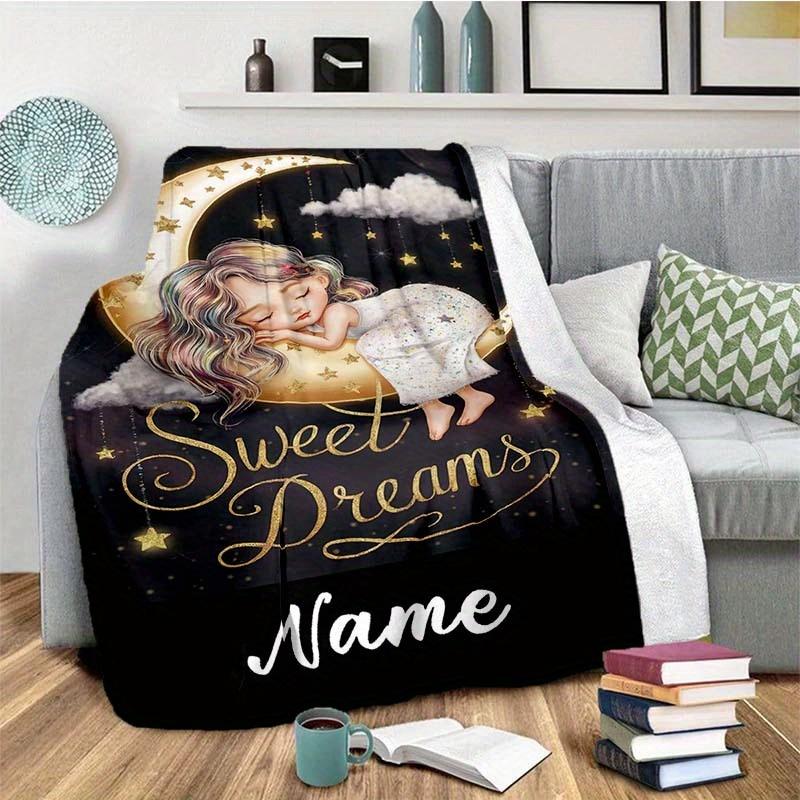 Have A Sweet Dream Customize Your Name Blanket Used For Chair Office Sofa Bed Camping Soft And Warm Giving Friends And Relatives Birthday Gifts