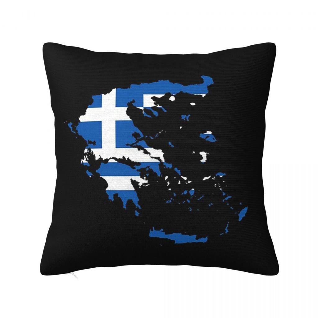 Athens Greece Flag Square Pillowcase Cushion Cover Pillow Case Throw Pillow Cover for Home Sofa Living Room