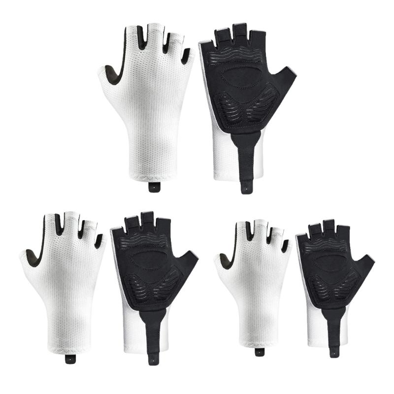 High Elastic Cycling Fitness Glove Quick Drying Breathable Sports Glove Nonslip Half Finger Fishing Glove Enduring