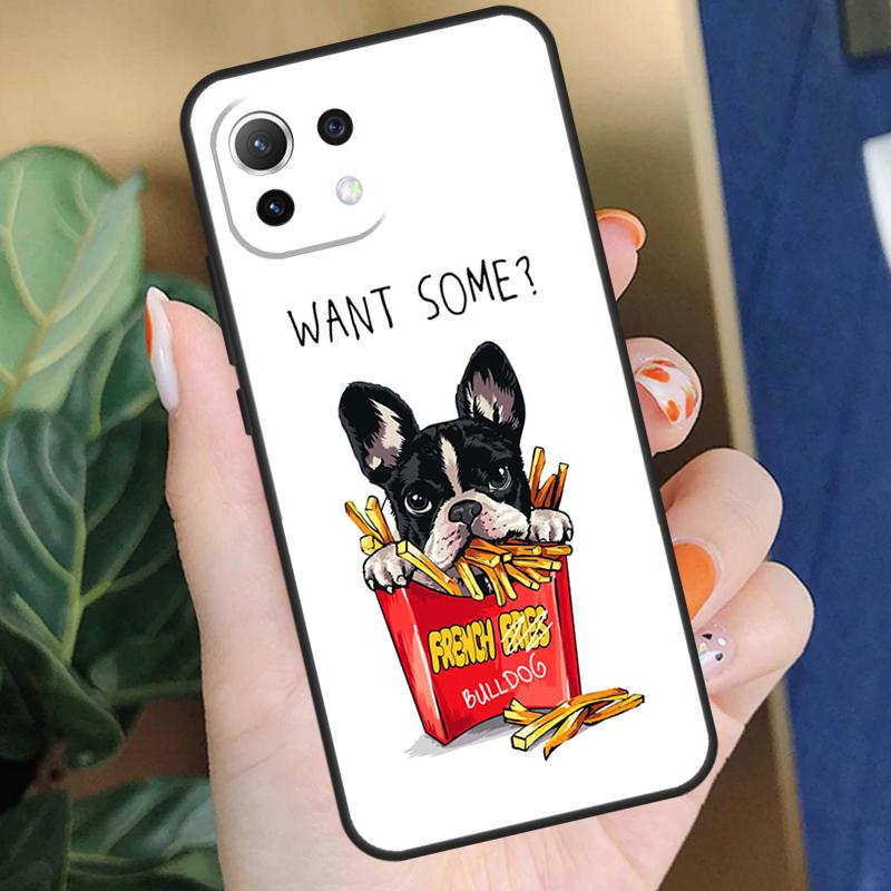 French Bulldog Case For Xiaomi 15 14 Ultra 13T 14T 15T Pro 17 Pro Max POCO X7 X5 X6 F5 F6 F7 F8 Pro Coque