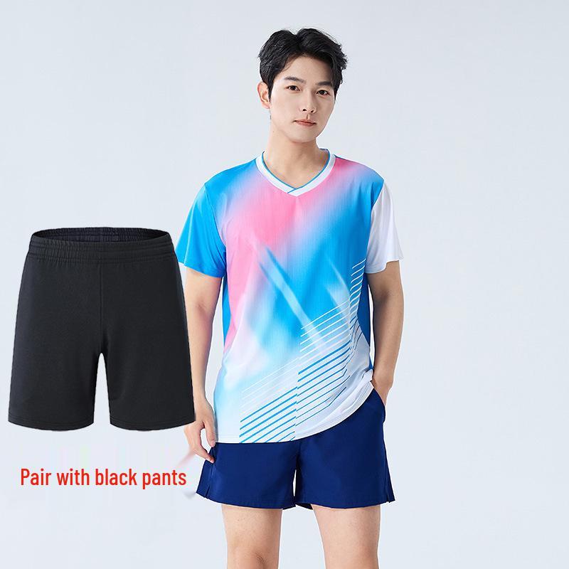 Quick-Dry Breathable Badminton, Tennis & Volleyball Uniform Set for Women & Men with Printed Numbers