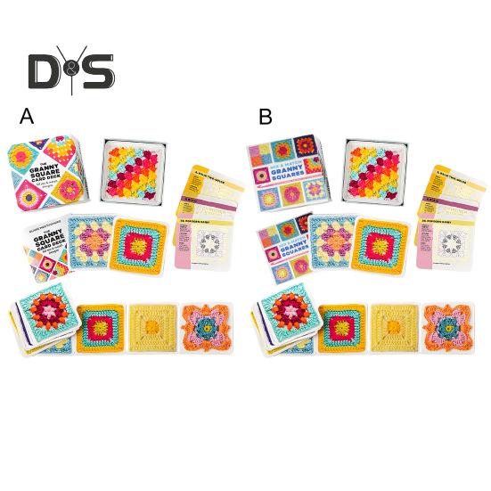 The Granny Square Card Deck 50 Mix Crochet Patterns Card Deck Crochet Blocks Clothes Accessories for Adults Beginner