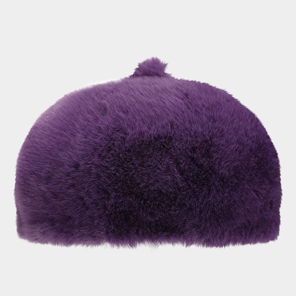 

Cozy Wool Beret For Women With Sun Protection And Solid Color Design Purple