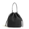 UNTRACK ECCO Tote Drawstring Black Bag, Leather, No. 60412, Men's,