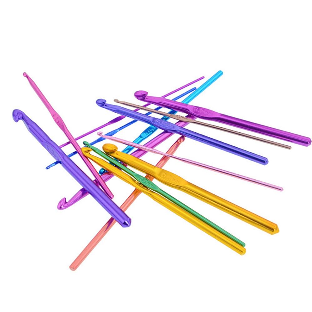 With Ergonomic Grips Yarn Craft Crochet Hook Set Sewing Needles Weave Accessaries Knitting Needles
