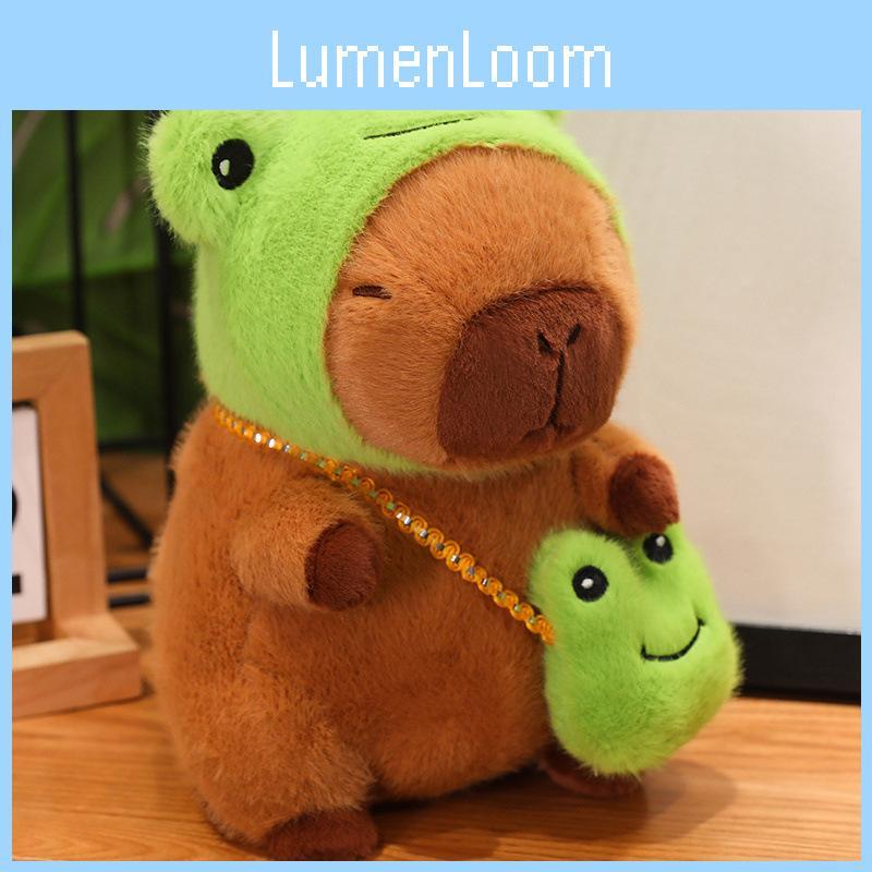 Capybara Plush Toy Cute Frog Dinosaur Hat Backpack Funny Sleep Comfort Doll
