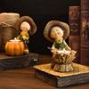 Halloween Miniature Pumpkin Figurines Pumpkin Halloween Table Top Fireplaces Shelf Decorations Home Display