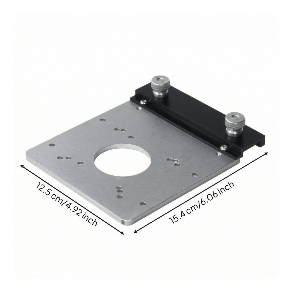 Router Guide Rail Adapter Square Base Plate Multi-Hole for Workshop
