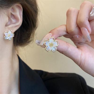 Fashion Korean Flower Ear Stud Earrings  for Women Girl Gift Jewelry Wholesale