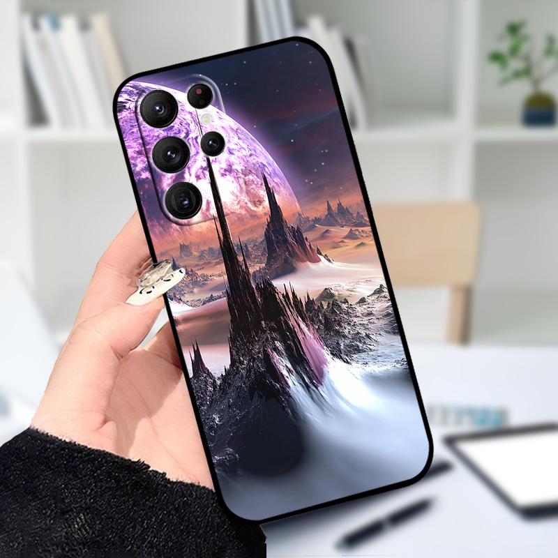 For Samsung S25 S22 Ultra 5G Case S25 Edge Lovely Flower Printed Cover Phone Cases For Galaxy S23 S24 FE Silicon Soft TPU Shells