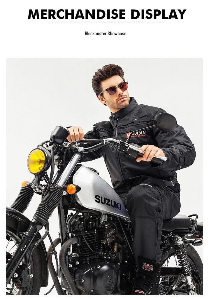 Duhan Men's Waterproof Motorcycle Racing Suit - Anti-fall, Breathable Jacket & Pants Set