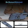 KEYSION Shockproof Armor Case for TECNO Camon 40 Pro 4G 5G Soft Silicone+PC Metal Ring Stand Phone Back Cover for CAMON 40 4G