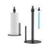 Double Function Rustproof Metal Toilet Paper Stand With Integrated Liquid Container For Bathroom And Kitchen Cleaning Convenience