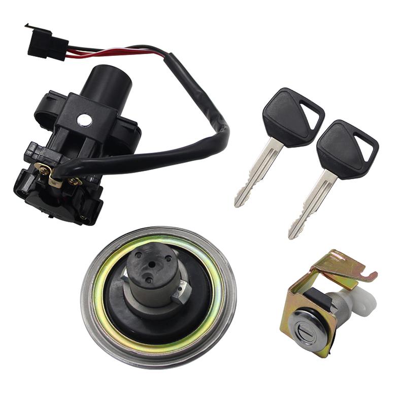 Motorcycle Key Fuel Cap Kit Ignition Switch For Honda XL125V Varadero 2001 2002-2006 35010-KPC-640 35100-KPC-640   17620-KPC-641