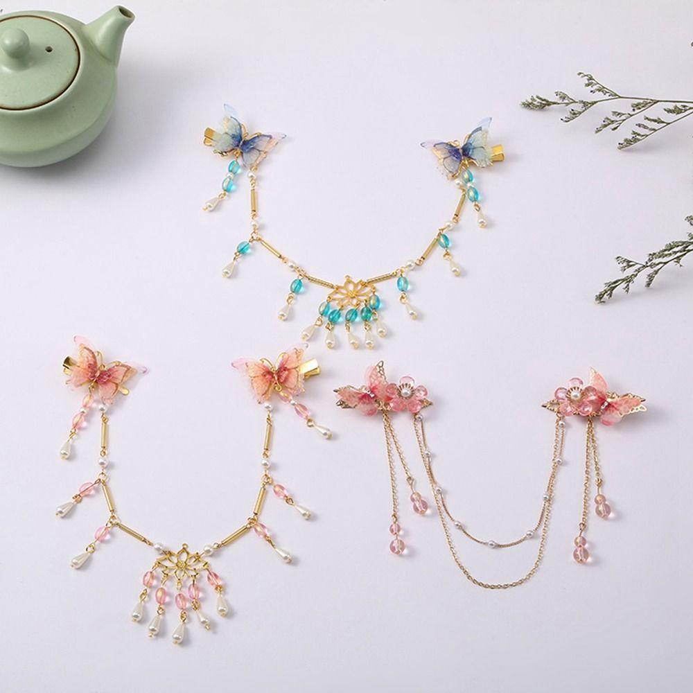 Tassel Hair Sticks Chinese Style Headwear Hanfu Hair Clip Children Hairpin Ancient Style Hairpin