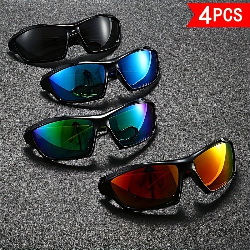 4 Pairs of Sports Glasses for Outdoor Fishing Hiking Running and Driving