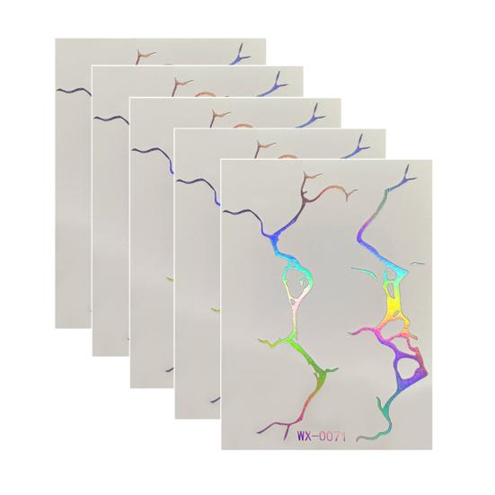 5 Sheets Holographic Lightning Tattoos Flash Temporary Stickers Full Color Body