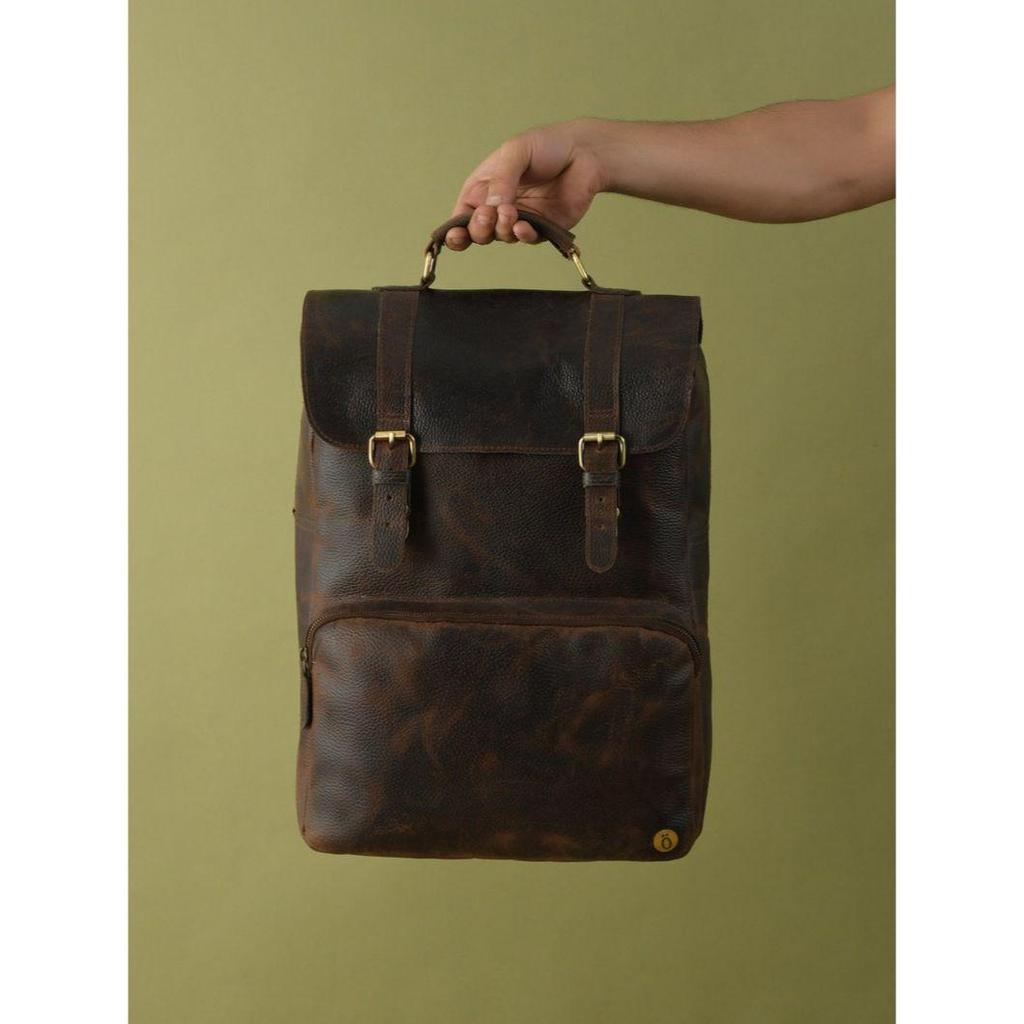 Leather Laptop Backpack – Handmade Vintage Travel Rucksack | Personalised Gift for Him Christmas
