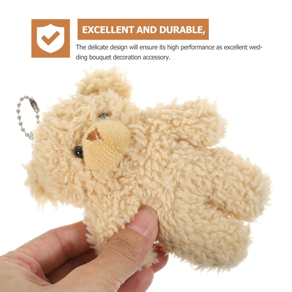 CALLARON 16-Piece Stuffed Bear Keychains, Stuffed Bear Pendants, Stuffed Key Ring Charms, Cute Keychains, Keychains, Straps