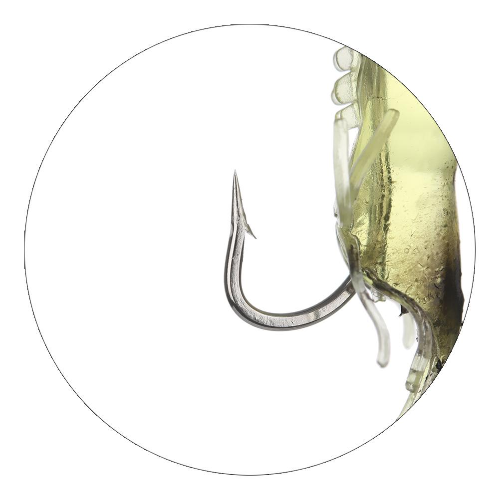 10Pcs Luminous Biomimetic Soft Hook Worm Silicone Shrimp Fake Bait Prawn Lure Sea Fishing