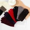 7 Colors Pleuche Autumn Winter Warm Gloves Mittens Full Finger Velvet Full Finger Gloves