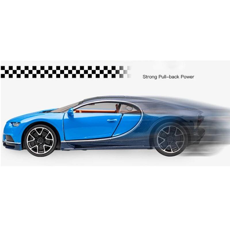 1/32 Bugatti Chiron Sports Car Metal Toy Alloy Car Diecasts & Toy Vehicles Car Model Sound and Light Model Car Toys for Children
