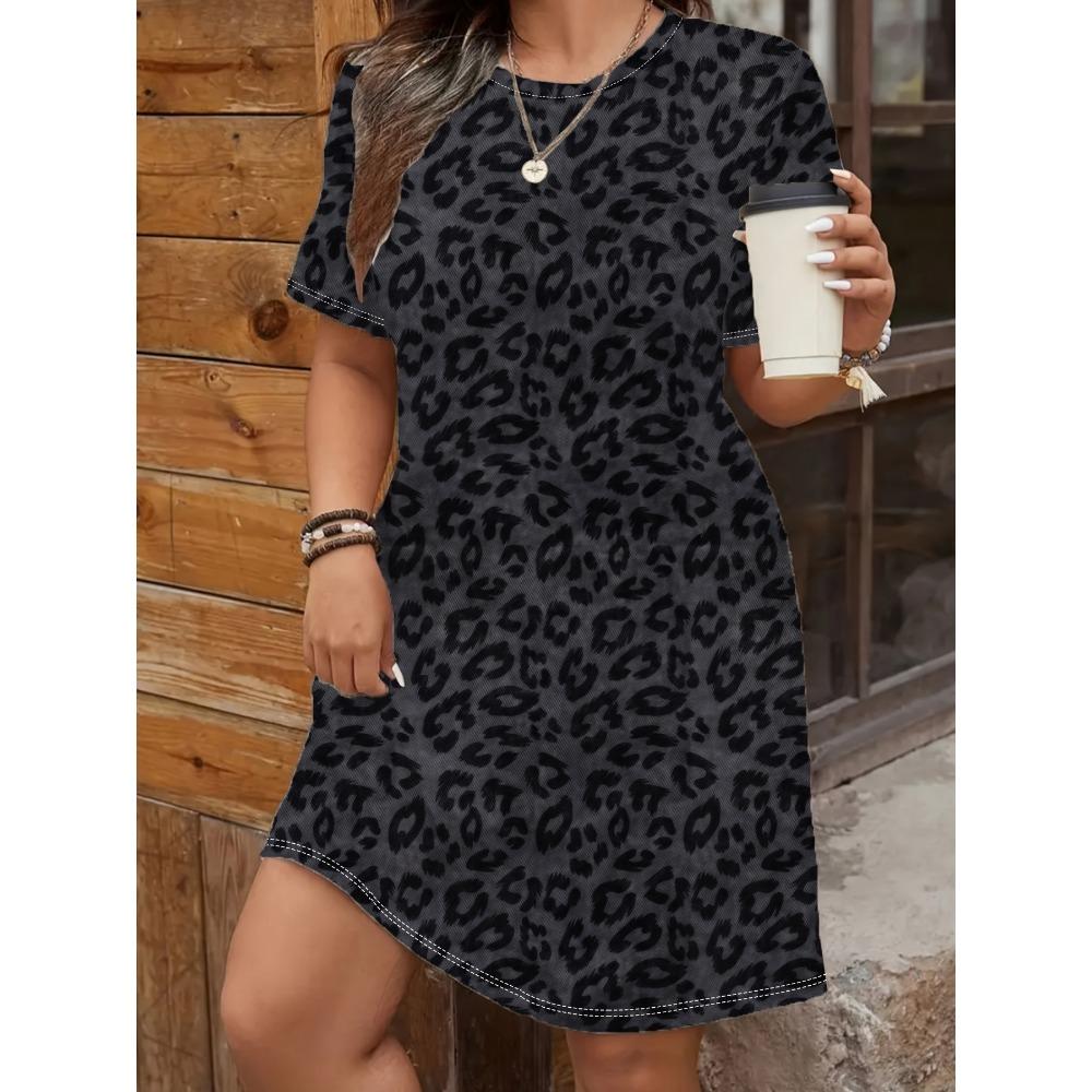 Summer Women's Casual Homewear Women Nightdress Short Sleeve Dresses Loose Fit Nightwear Home Clothes Loungewear Dresses