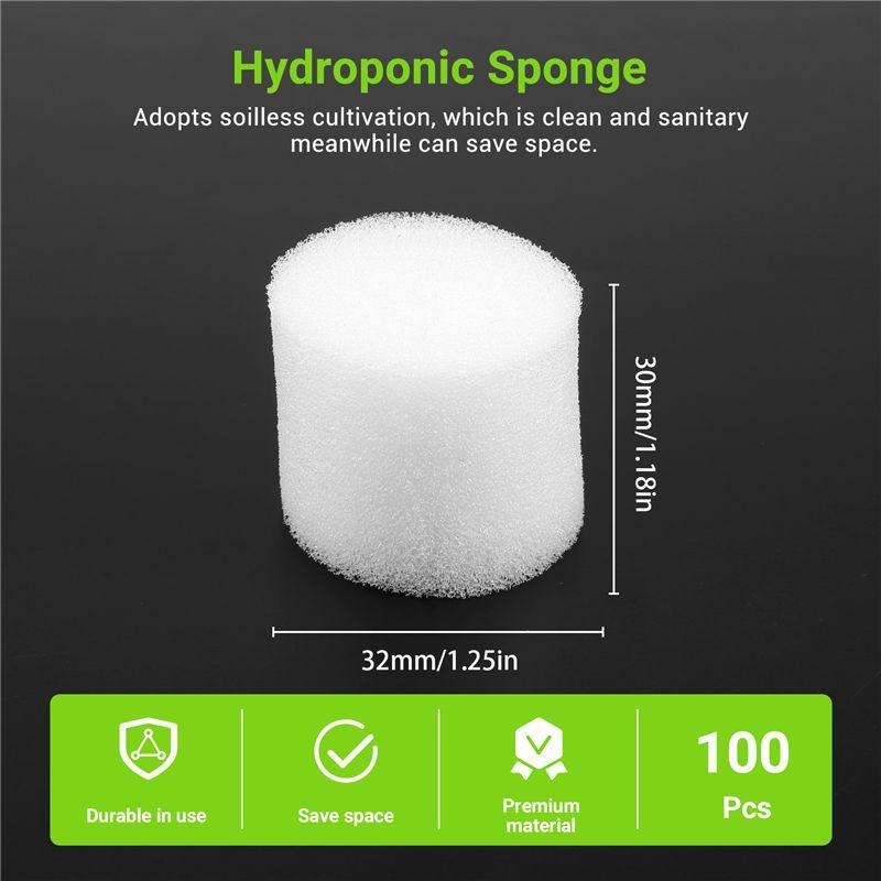 BAAU 100Pcs/Set Hydroponic Gardening Plant Tools Planted Sponge Vegetable Cultivation System 32X30mm