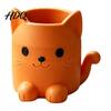Odorless Pen Container Holder Cartoon Cat Shape Desk Organizer Smooth Surface Decorative