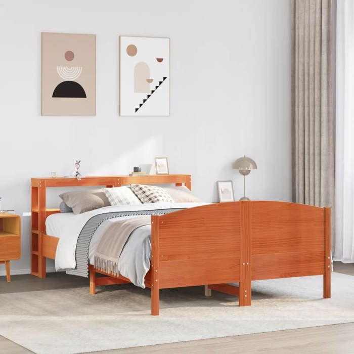 VidaXL Cadre de lit sans matelas cire marron 120x200cm bois pin massif 3306230