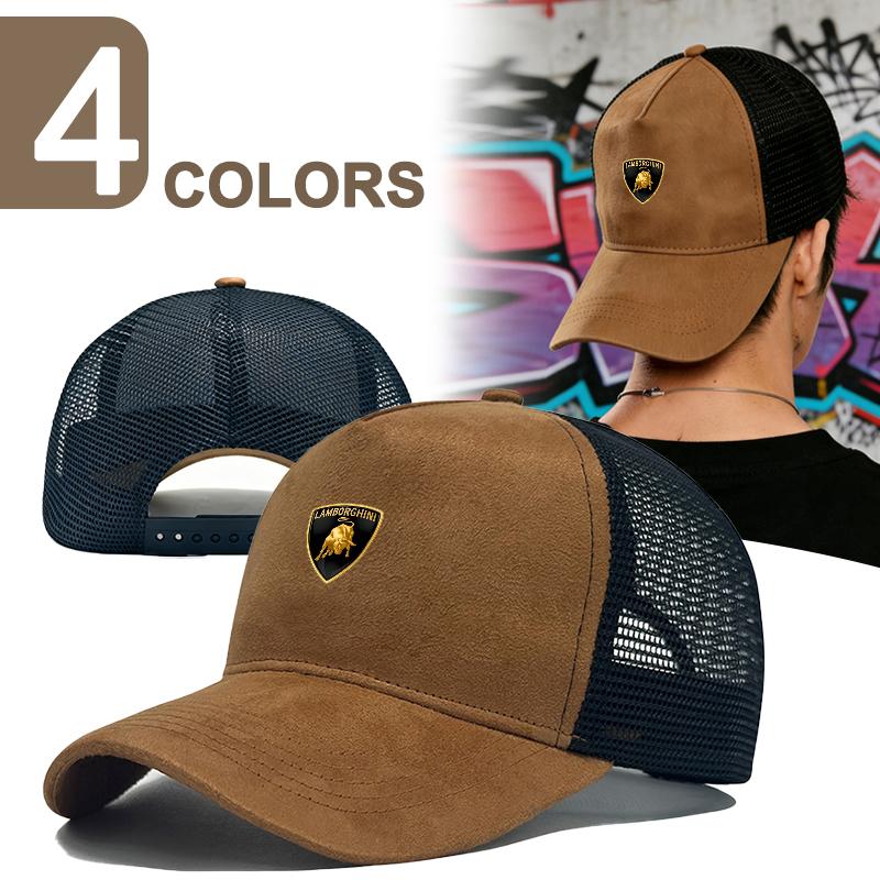 Adjustable Hat Car Logo High-quality Suede Mesh Baseball Hat Letter Embroidery Design Outdoor Sport Cap for Lamborghini Urus