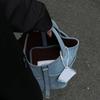 Chic Denim Cloth Bucket Bag for Women  New Vintage Large Capacity Handbags Elegant Commute Shoulder Underarm Bags