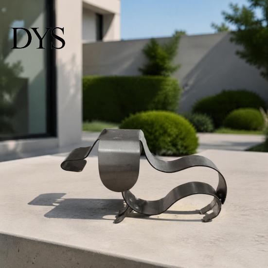 Weather Resistant Art Rustic Dachshund Metal Garden Statue, 3D Sculpture, Weatherproof Unique Birthday Present Decor for Patio Lawn Yard Porch Table,