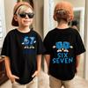 67 T-shirt Girocollo Manica Corta con Stampa Brainrot Divertente Maglietta Meme per Ragazzi Ragazze Bambini Sei Sette Divertenti Bambini Y2k Magliette Top