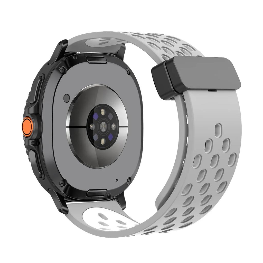 Magnetický řemínek pro Samsung Galaxy Watch 8 Classic 46mm Silikonový Sportovní Prodyšný Correa Náramek Galaxy Watch 8 44mm 40mm Řemínek