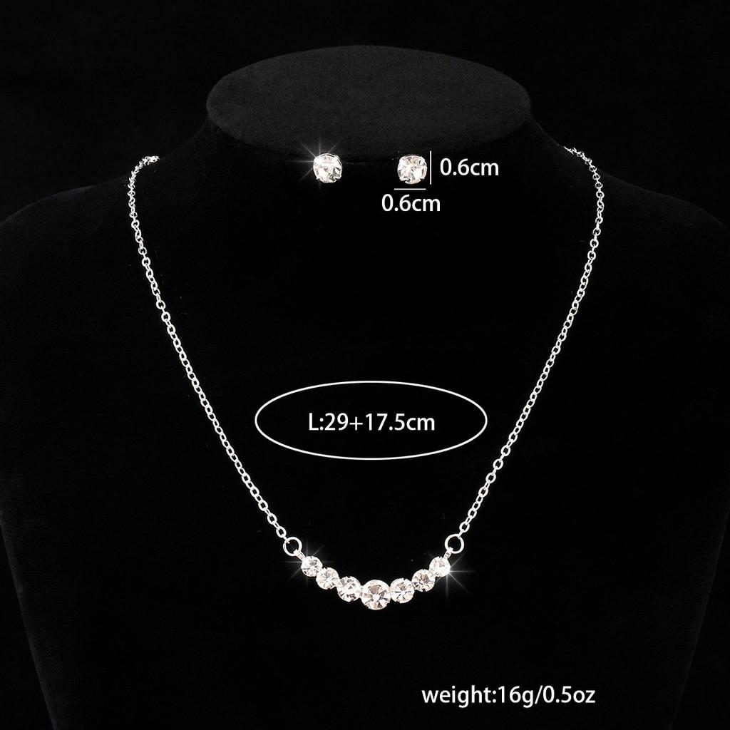 Geometric Metal Jewelry Set With Rhinestones For Women Night Out Events