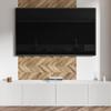 Self-Adhesive Vinyl Panel With Print For Living Room 100x50 Cm Herringbone Pattern Wood