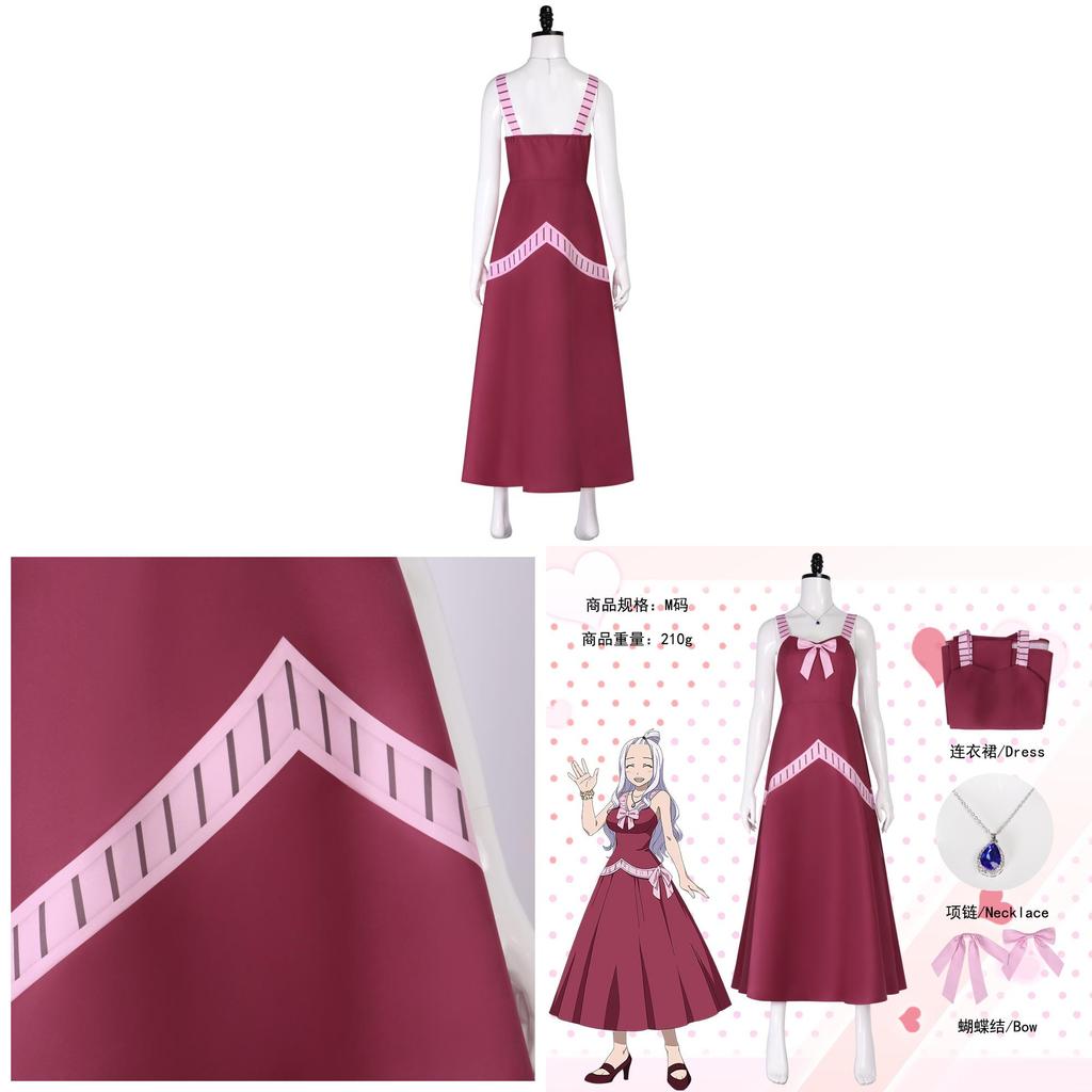 Fairy Tail Mirajane Strauss Cosplay Costume With Polyester Fabric For Halloween Anime Fandoms