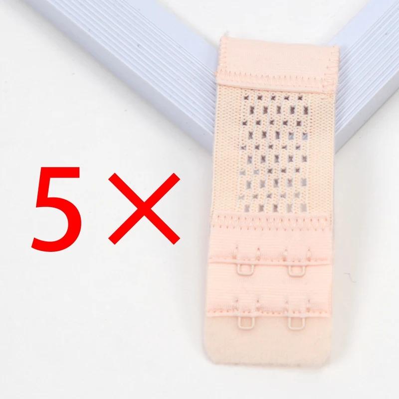 5pcs Bra Extender for Women's Elastic Bra Extension Strap Hook Clip Expander Adjustable Belt Buckle Intimates Accessories