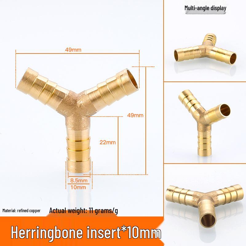 Miedziana Pagoda Trójnik Typu Y Dysza do Rury Gazu Ziemnego, Zielona Głowica, Dostępna w Rozmiarach 6/8/10/12.