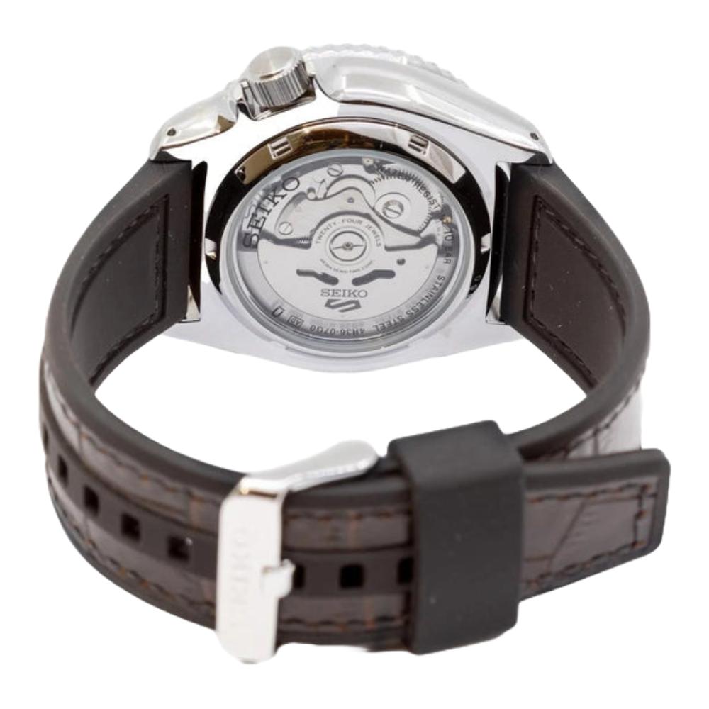 Seiko Reloj deportivo automático para hombre 5 Sports SRPD55K2 con esfera negra