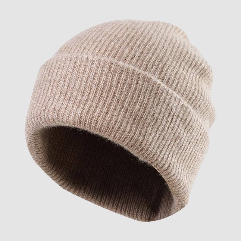 100% Cashmere Autumn Winter Warm Cycling Skull Cap Party Thick Travel and Shopping Beanie Hat for Women