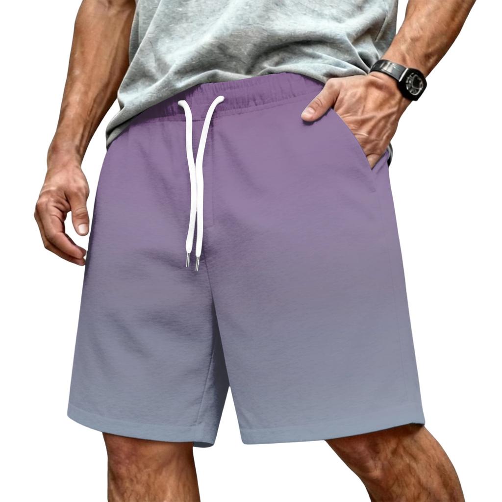 Men's Casual Drawstring Waist Athletic Shorts Lightweight Comfortable Fit with Side Pockets Suitable for Sports and Leisure Wear