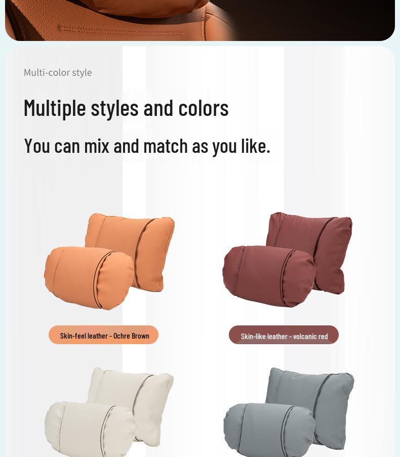 Compatible Lumbar and Neck Support Pillow for Trumpchi GS3 GS8 ES9 E8 M6 M8 Yingku GS4 E9 Car Seats