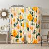 Set Of 2 Versatile Polyester Transparent Curtains Home Decoration Vibrant Yellow Watercolor Floral Use Bedrooms Curtain Perfect For Bedroom Decor