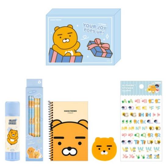 KAKAO FRIENDS Basic Stationery Gift Set – RYAN, 1 Set (Official Korea Product)
