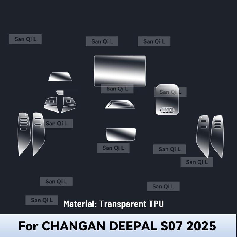 For CHANGAN DEEPAL S07 2024 2025 Car Center Console Media Dashboard Navigation TPU Anti-scratch Protector Interior Film