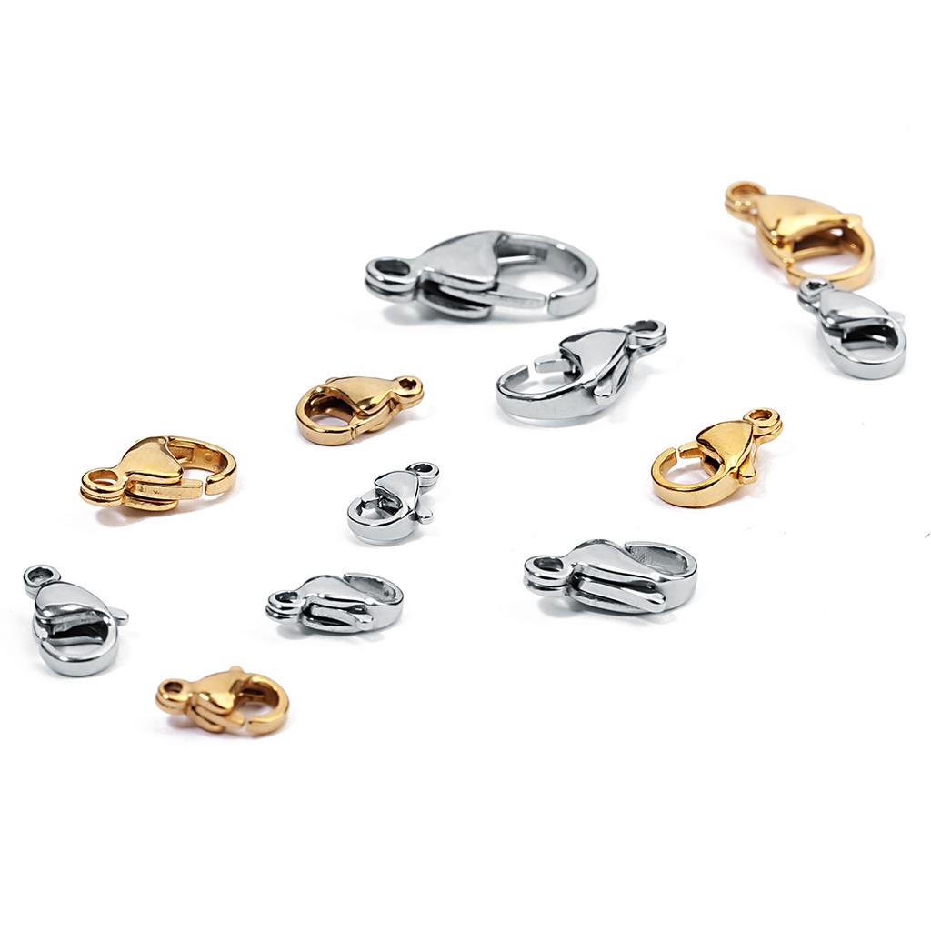 25pcs/Lot High Quality Stainless Steel Lobster Clasps for Jewelry Making Lobster Claw Clasps DIY Bracelet Necklace Wholesale